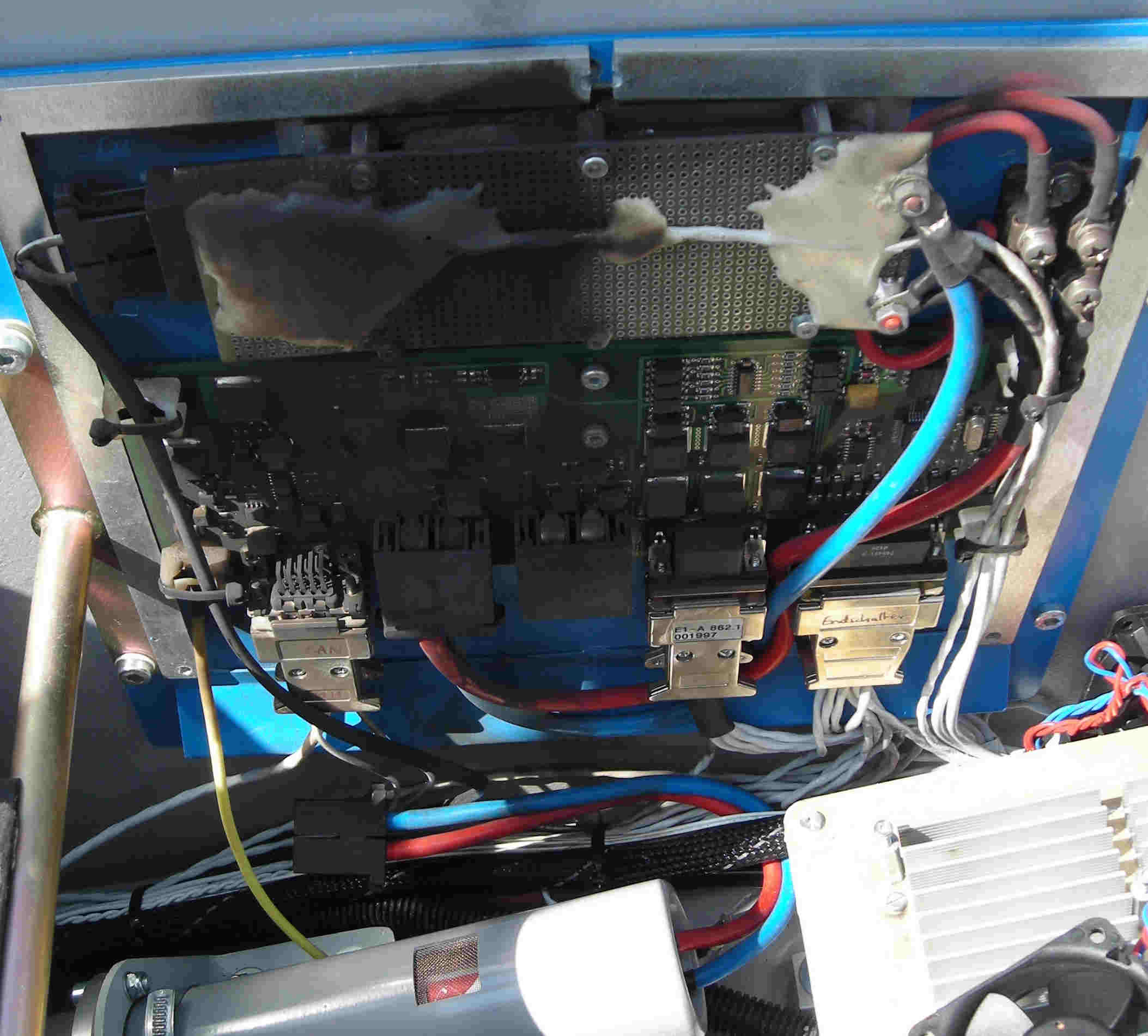 Burned hydraulic power supply Burned hydraulic power supply