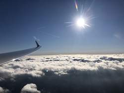 Sun over wingtip Sun over wingtip
